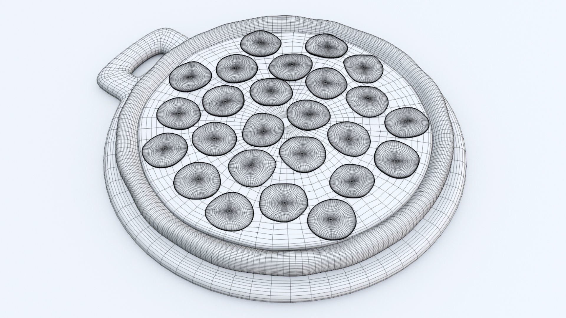 Pizza Pepperoni 001 3D model_7