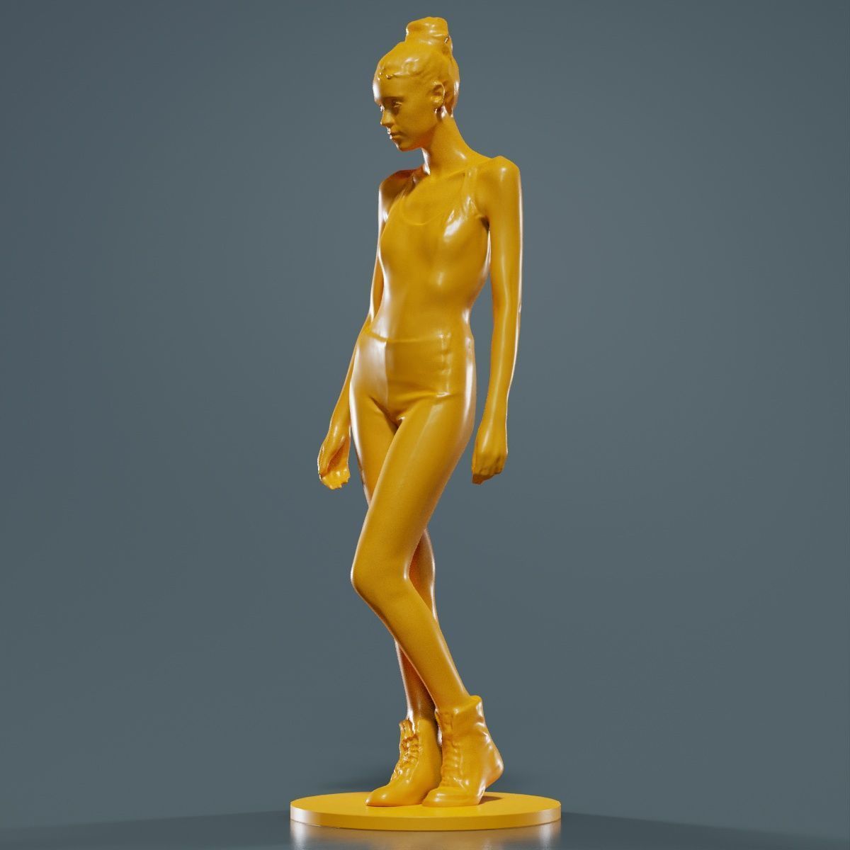 Woman Wearing Leggings and Top 2 3D print model_16