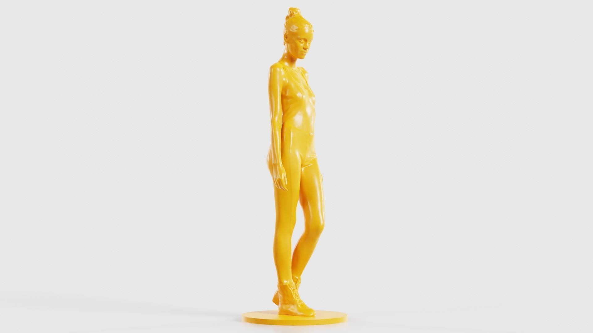 Woman Wearing Leggings and Top 2 3D print model_19