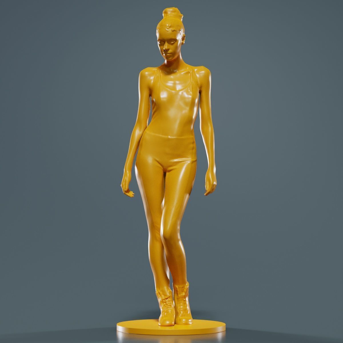 Woman Wearing Leggings and Top 2 3D print model_9