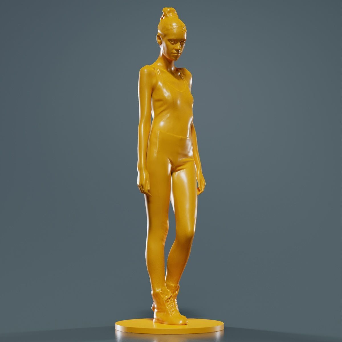 Woman Wearing Leggings and Top 2 3D print model_10