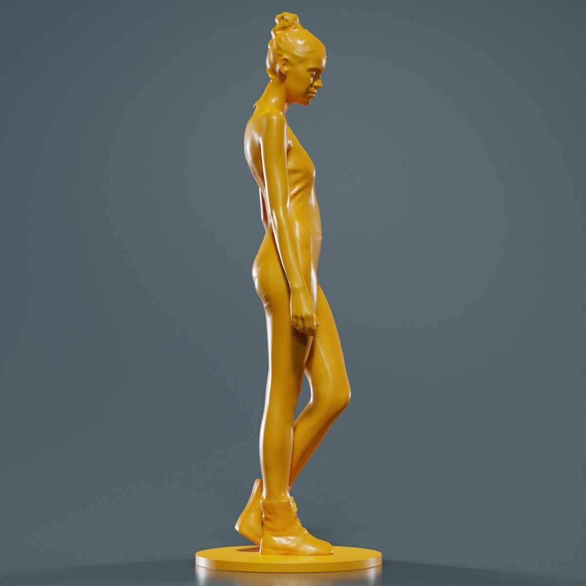 Woman Wearing Leggings and Top 2 3D print model_11