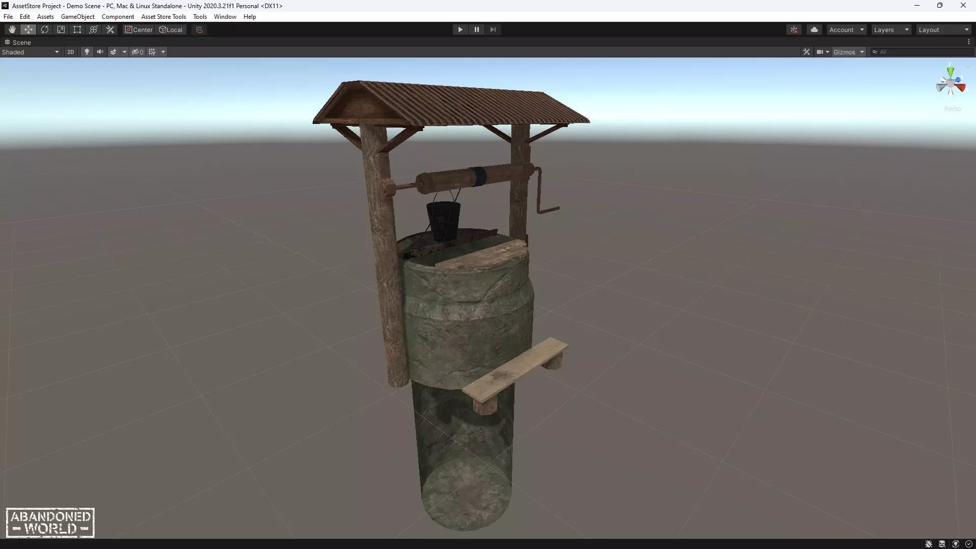 The Village Well Free low-poly 3D model_7