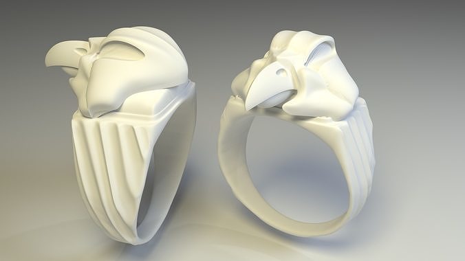 Hawk ring 3D print model 3D print model