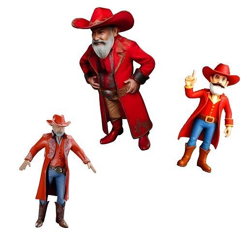 Western Sheriff Character Collection 3D print model