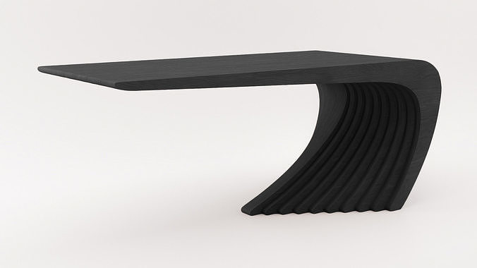 Woodbang Touchey Parametric Coffee Table Black Oak Wood 3D model