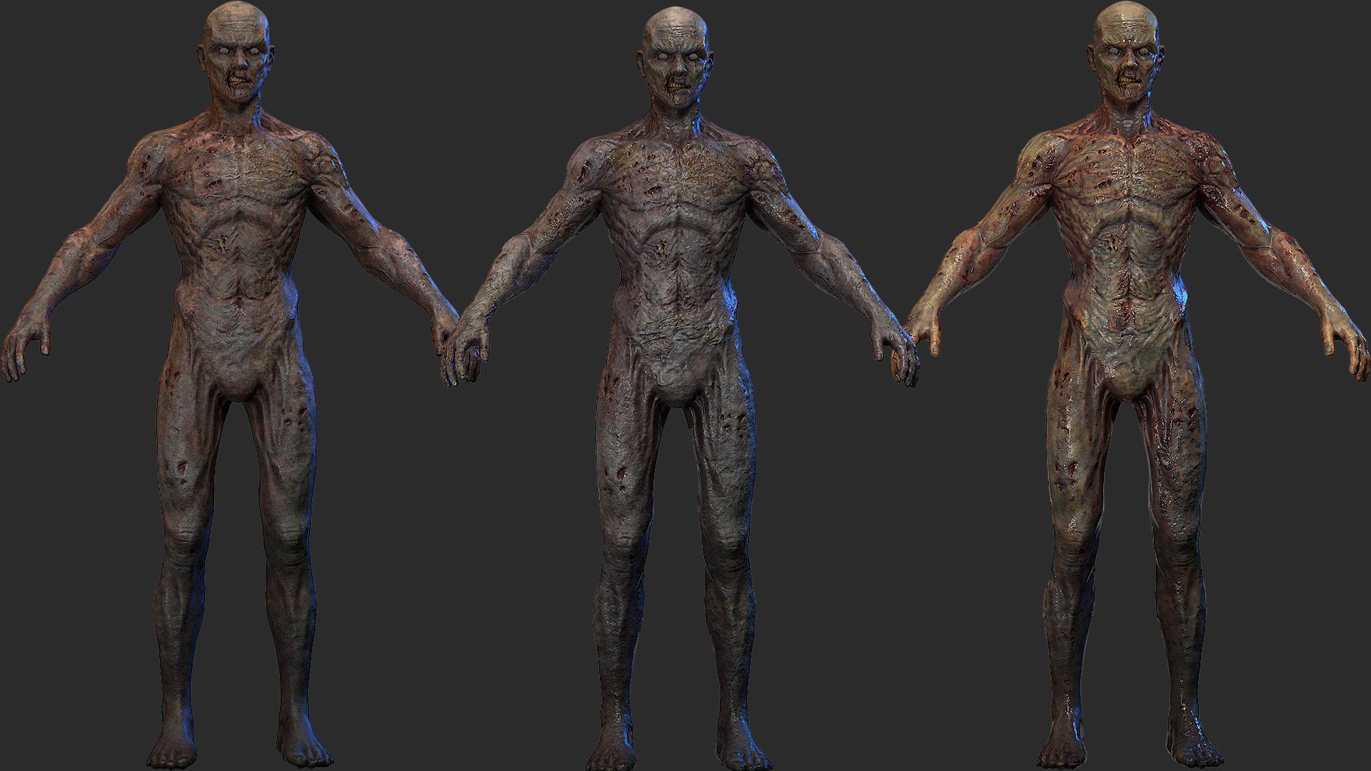 Military zombie Low-poly 3D model_11