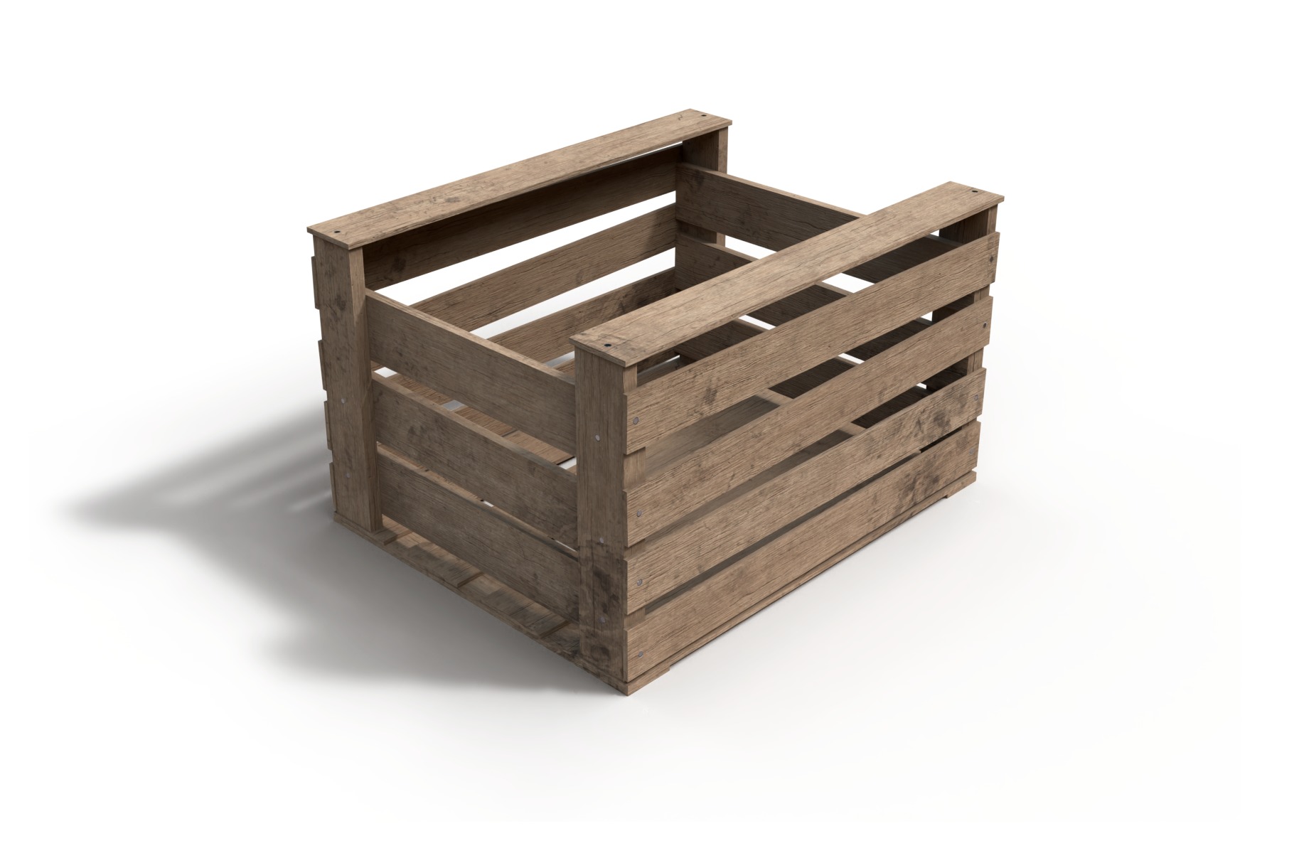 Wooden Crate 3D 3D model_1