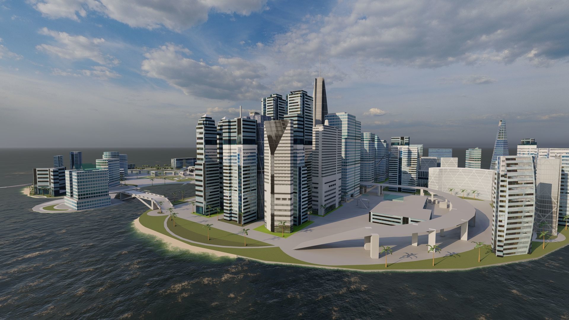 modern city- urban 3D model_10