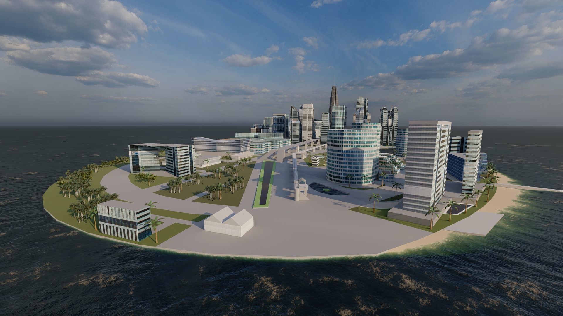 modern city- urban 3D model_3