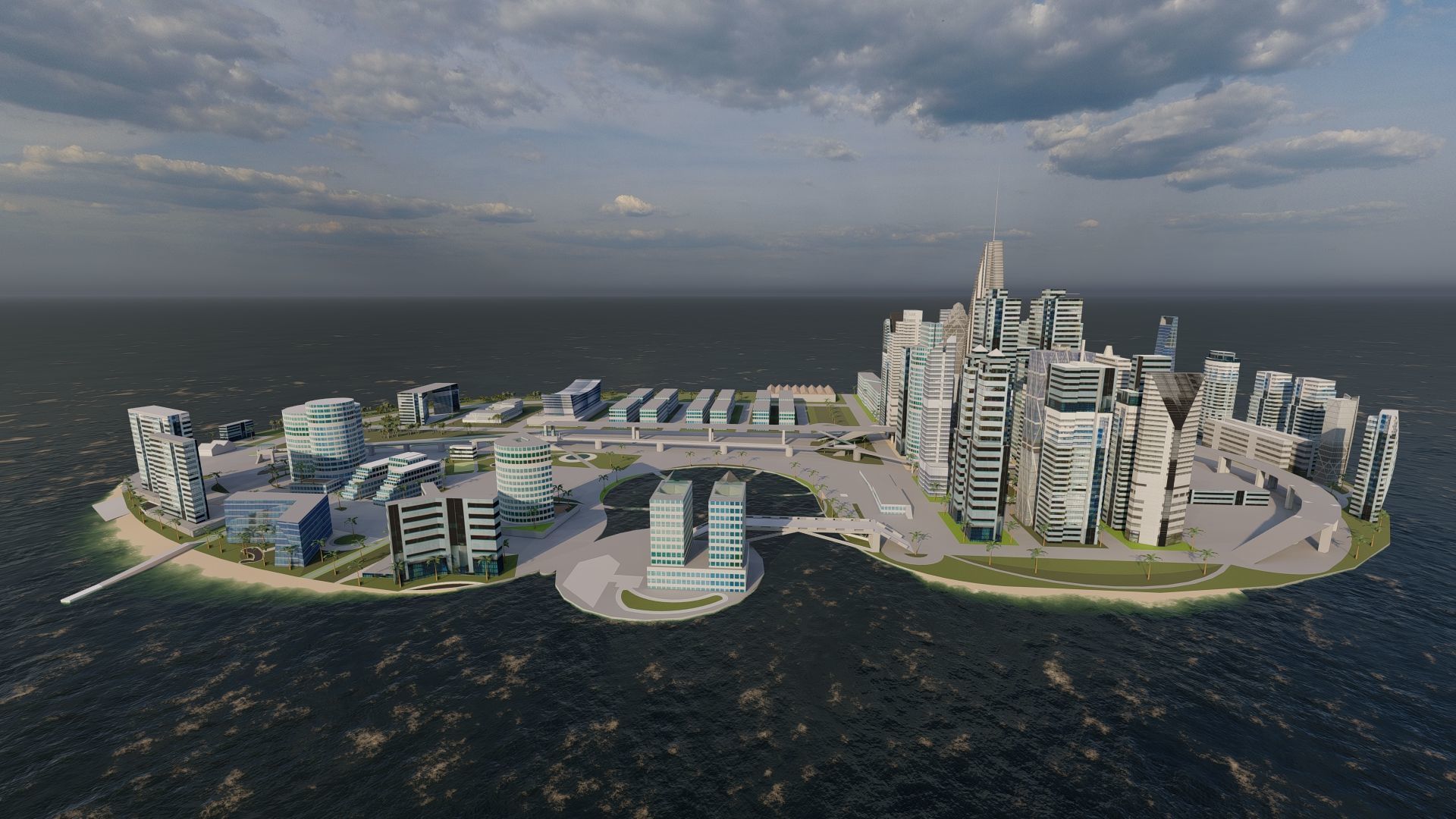 modern city- urban 3D model_1