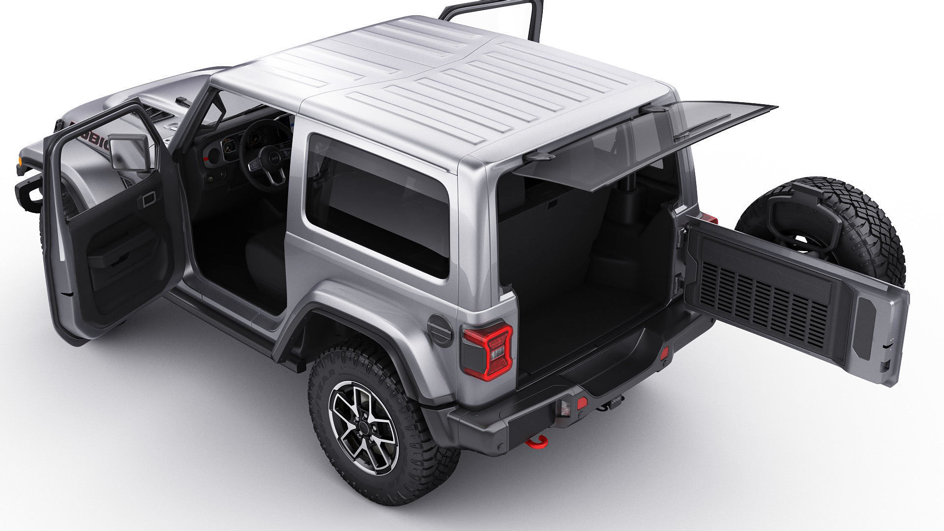 Jeep Wrangler 2 door 2024 3D model_2
