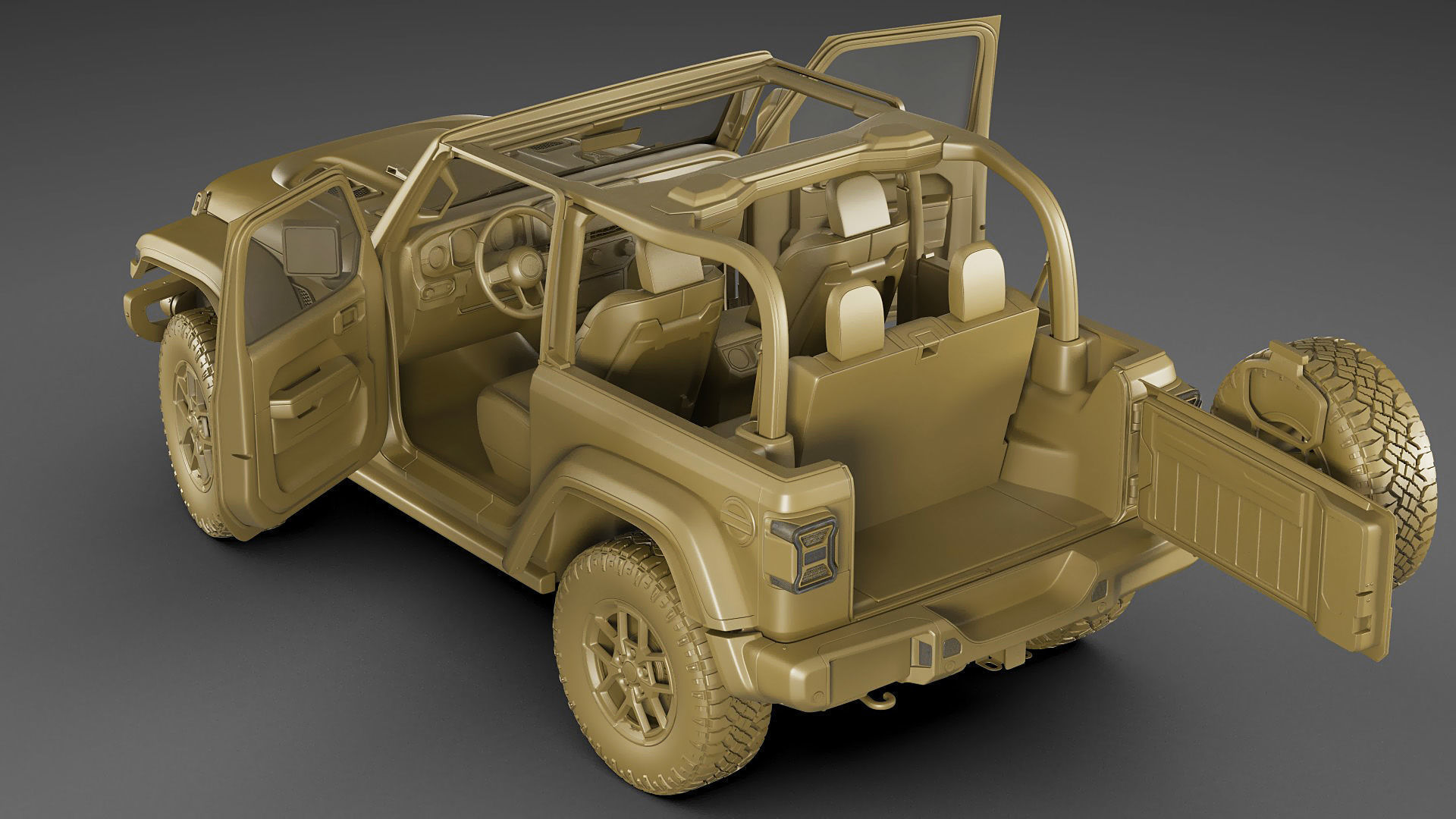 Jeep Wrangler 2 door 2024 3D model_33