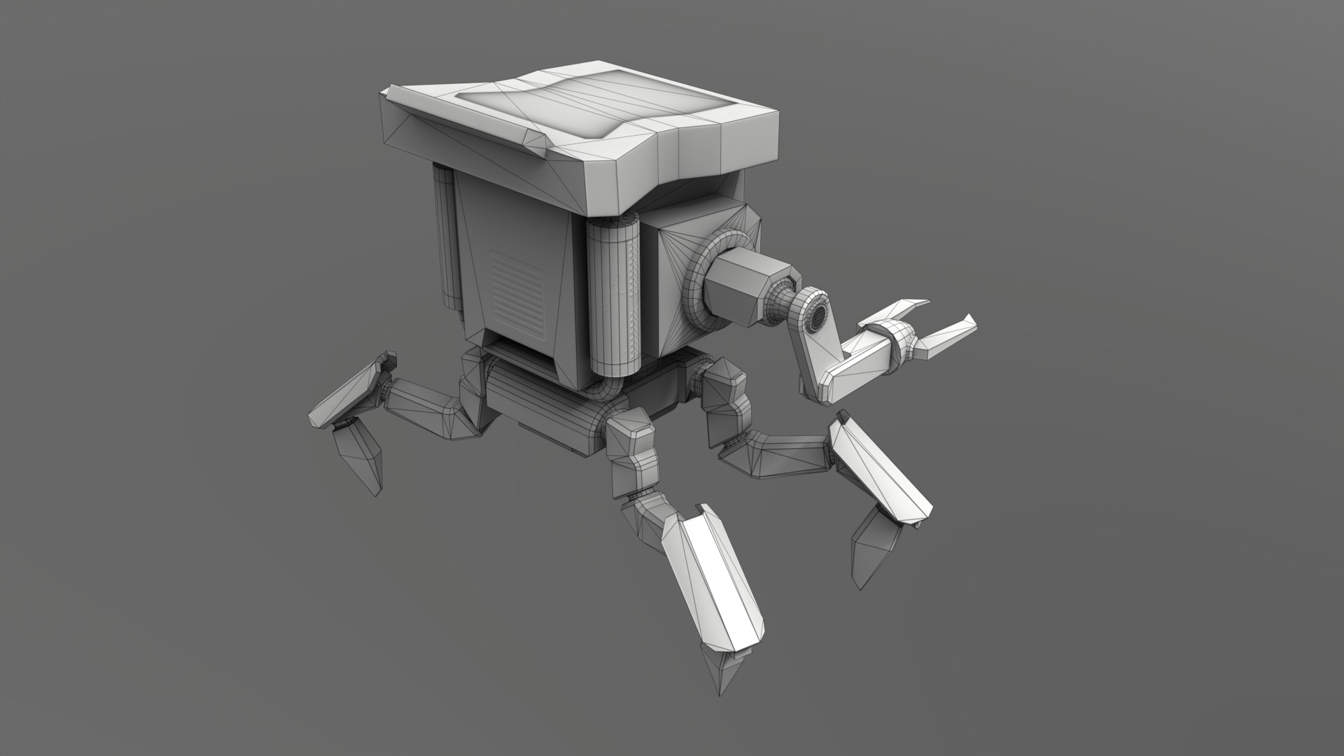 Drone Mechanic Low-poly 3D model_14