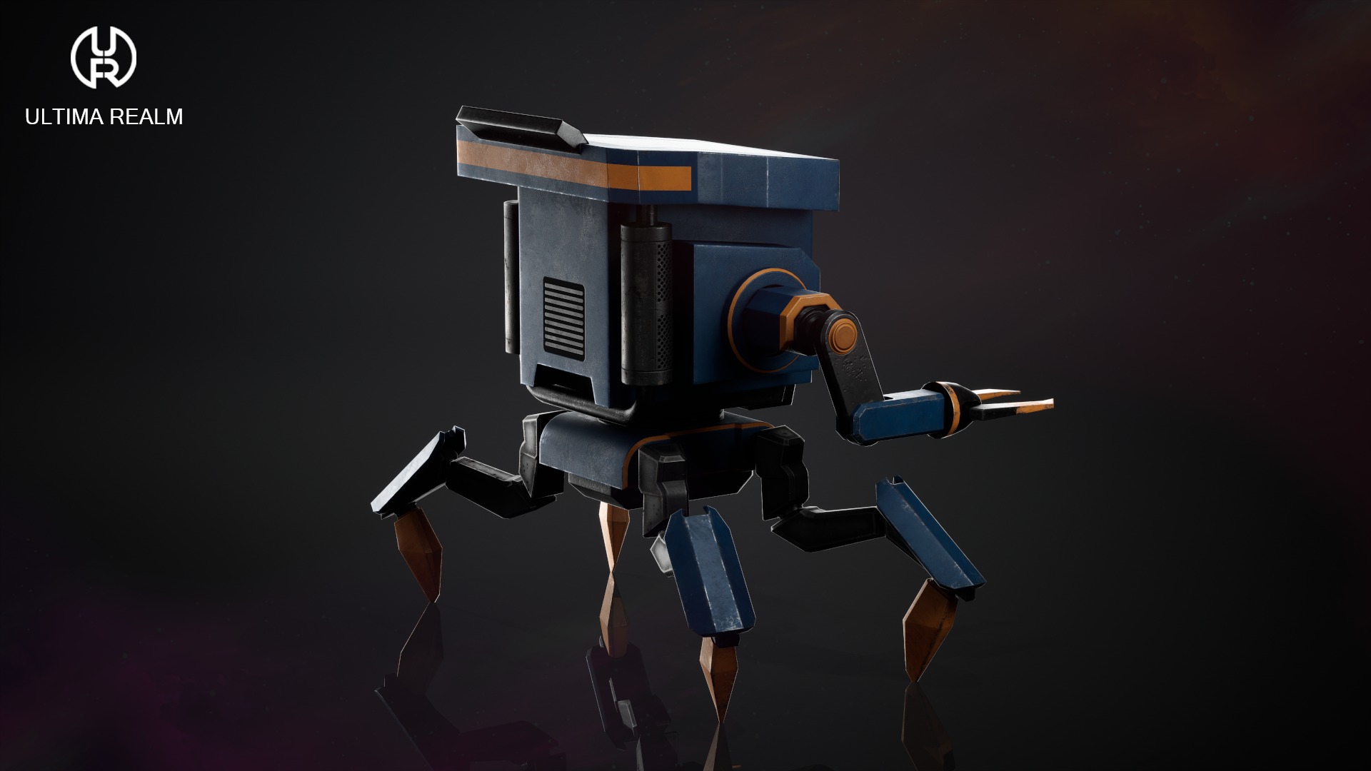Drone Mechanic Low-poly 3D model_10
