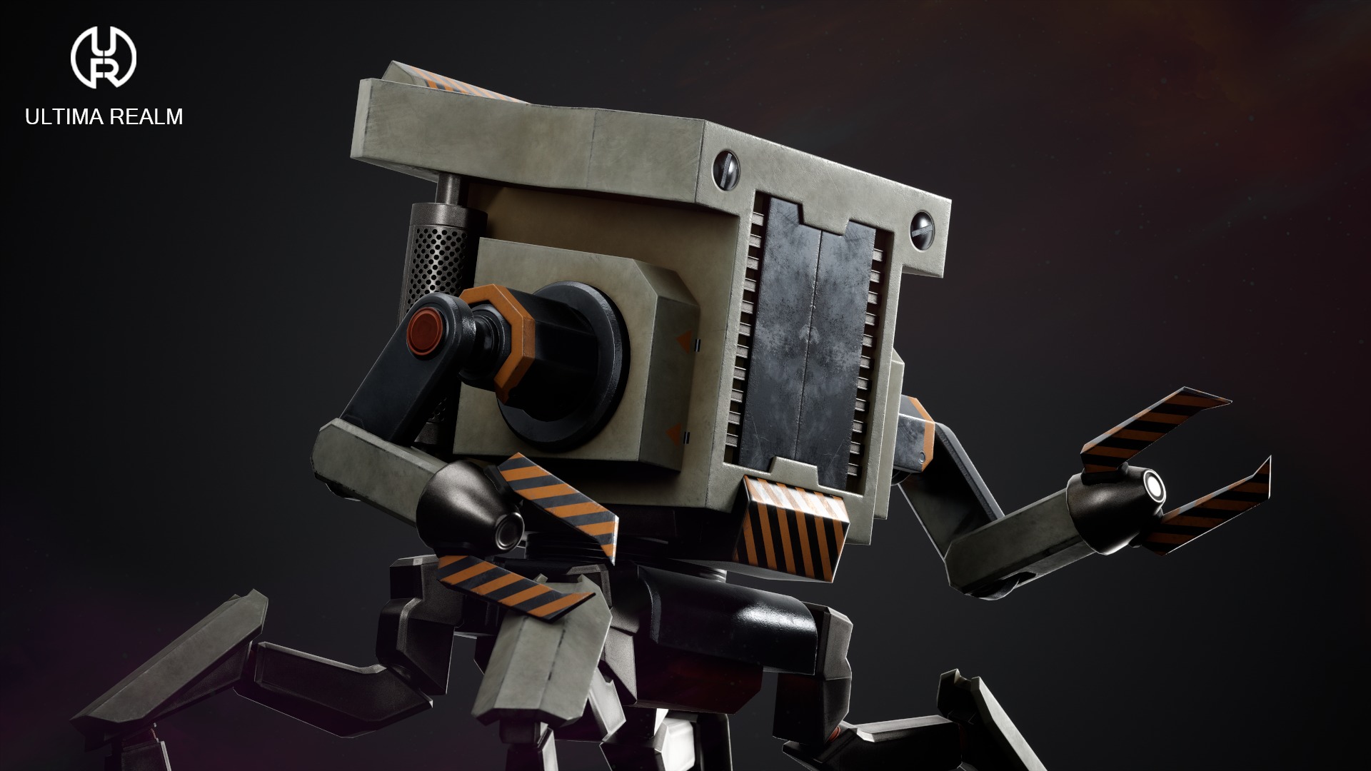 Drone Mechanic Low-poly 3D model_5