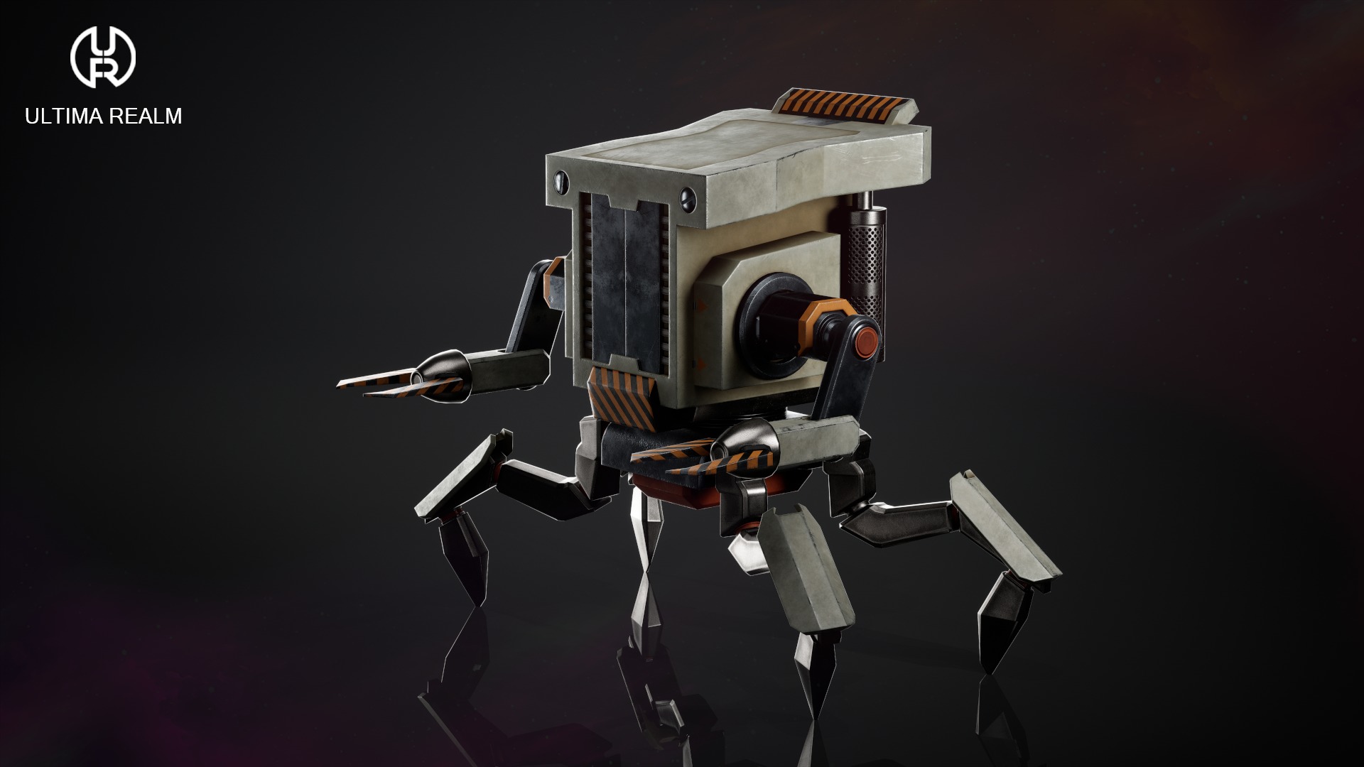 Drone Mechanic Low-poly 3D model_3