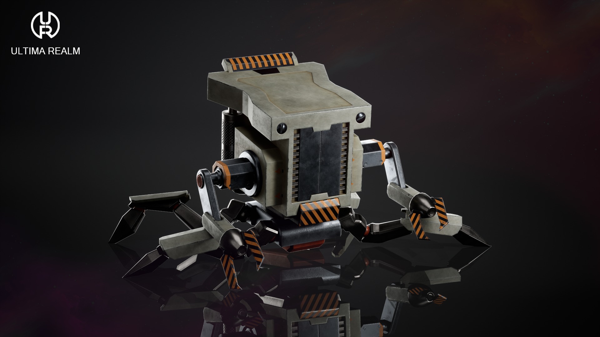 Drone Mechanic Low-poly 3D model_4