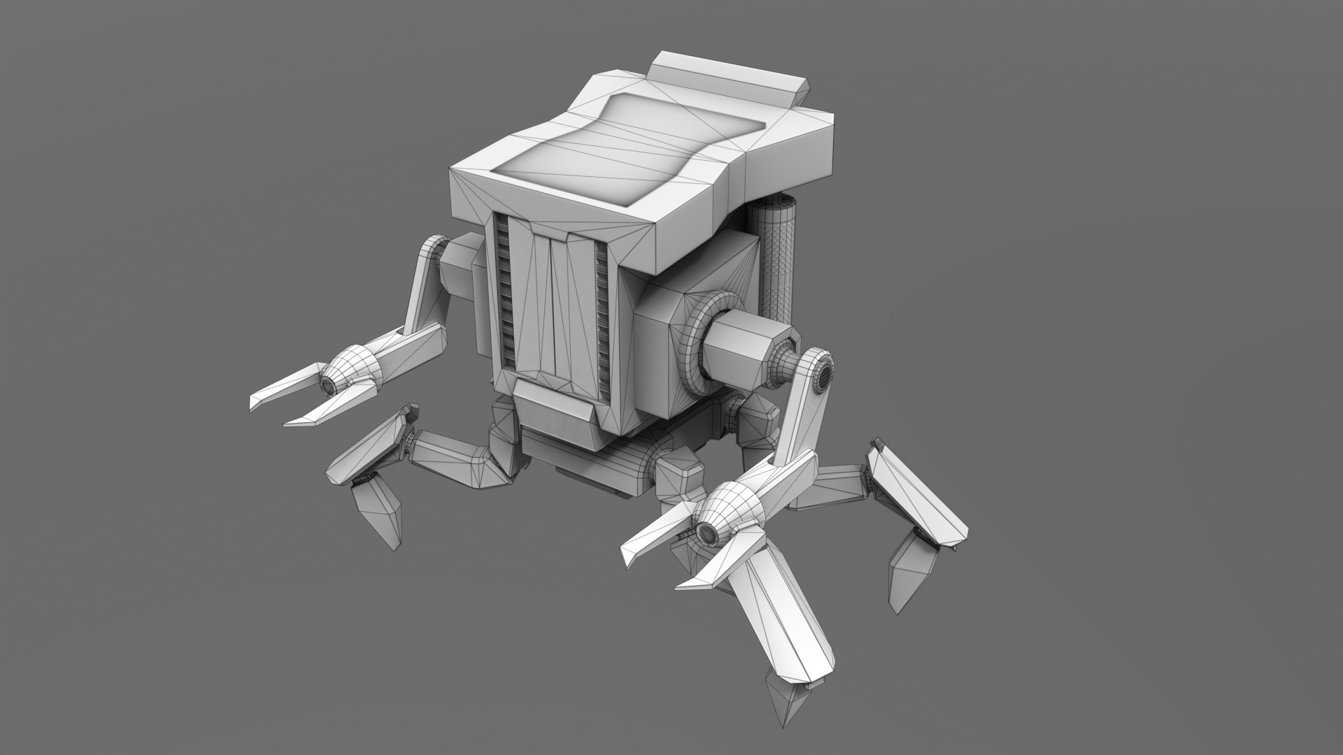 Drone Mechanic Low-poly 3D model_12