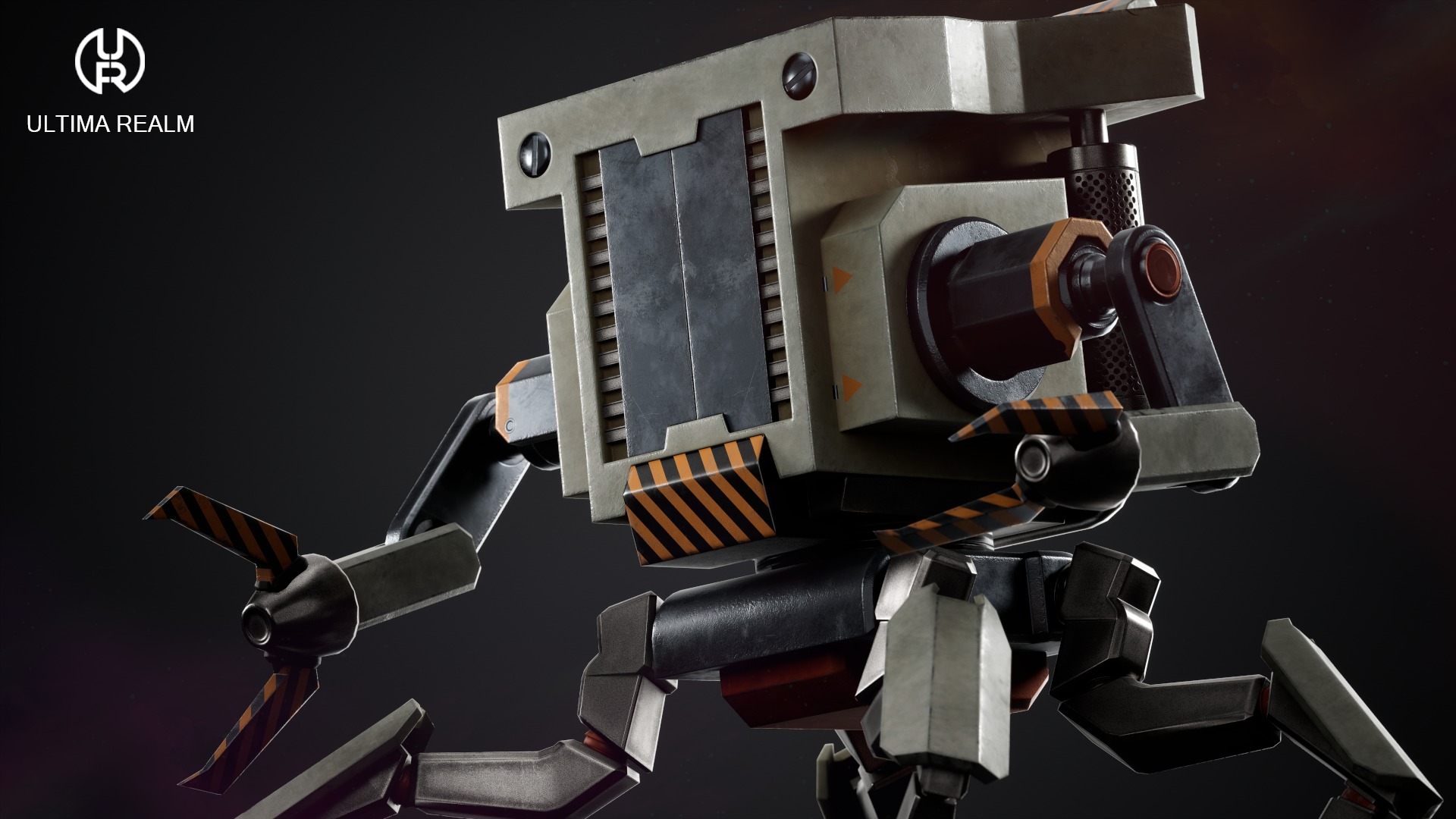 Drone Mechanic Low-poly 3D model_6