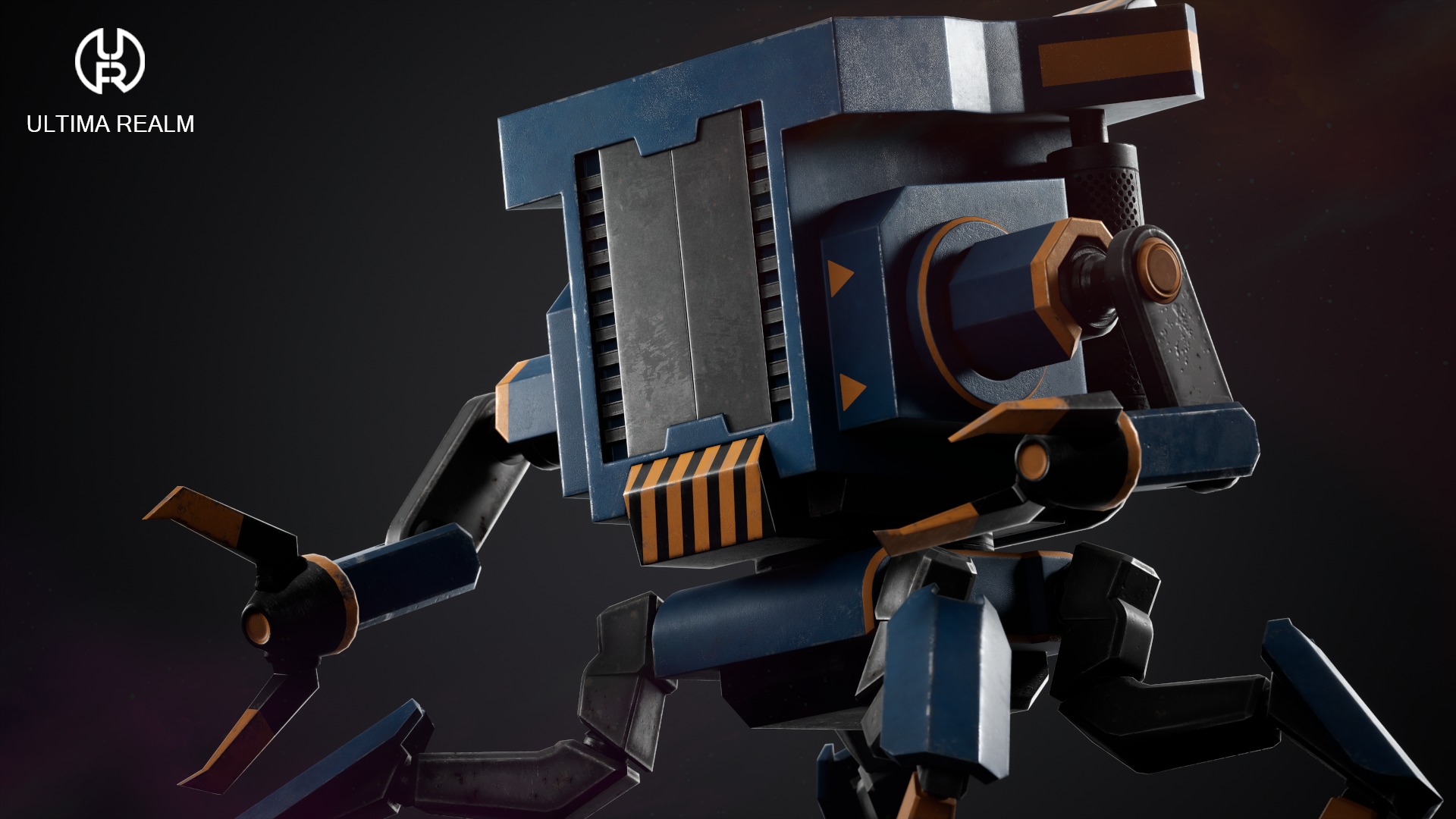 Drone Mechanic Low-poly 3D model_8