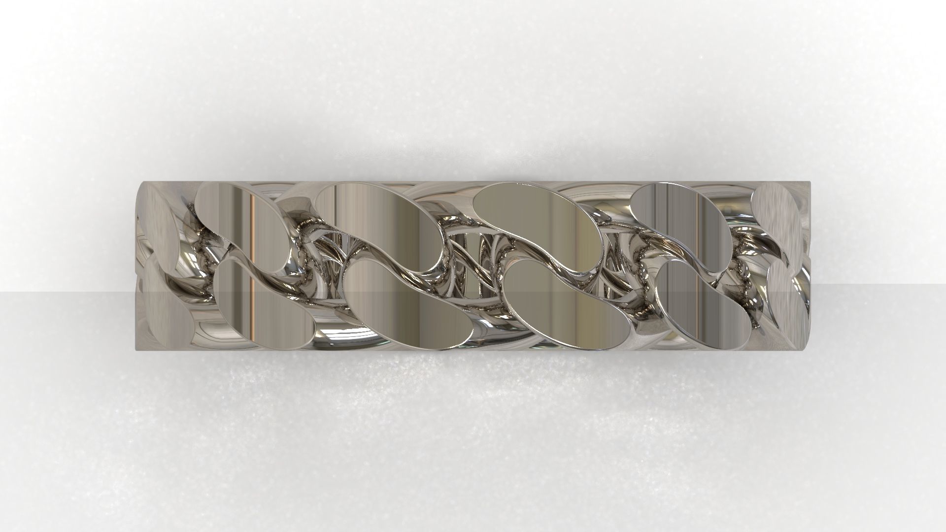 Cuban Chain Ring Wide 6mm 3D print model_1