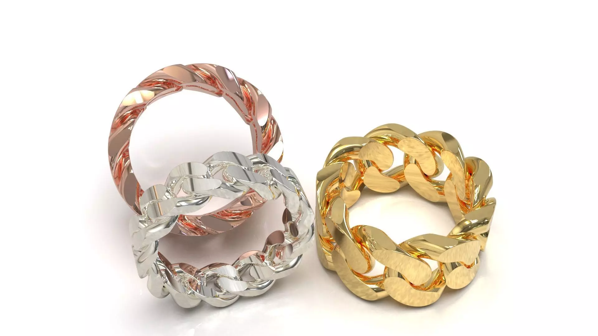 Cuban Chain Ring Wide 6mm 3D print model_0