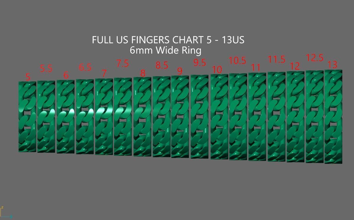 Cuban Chain Ring Wide 6mm 3D print model_17