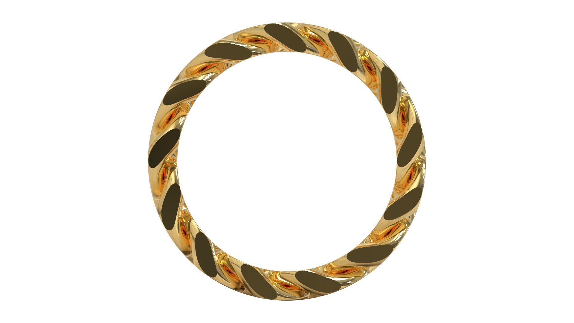 Cuban Chain Ring Wide 6mm 3D print model_5