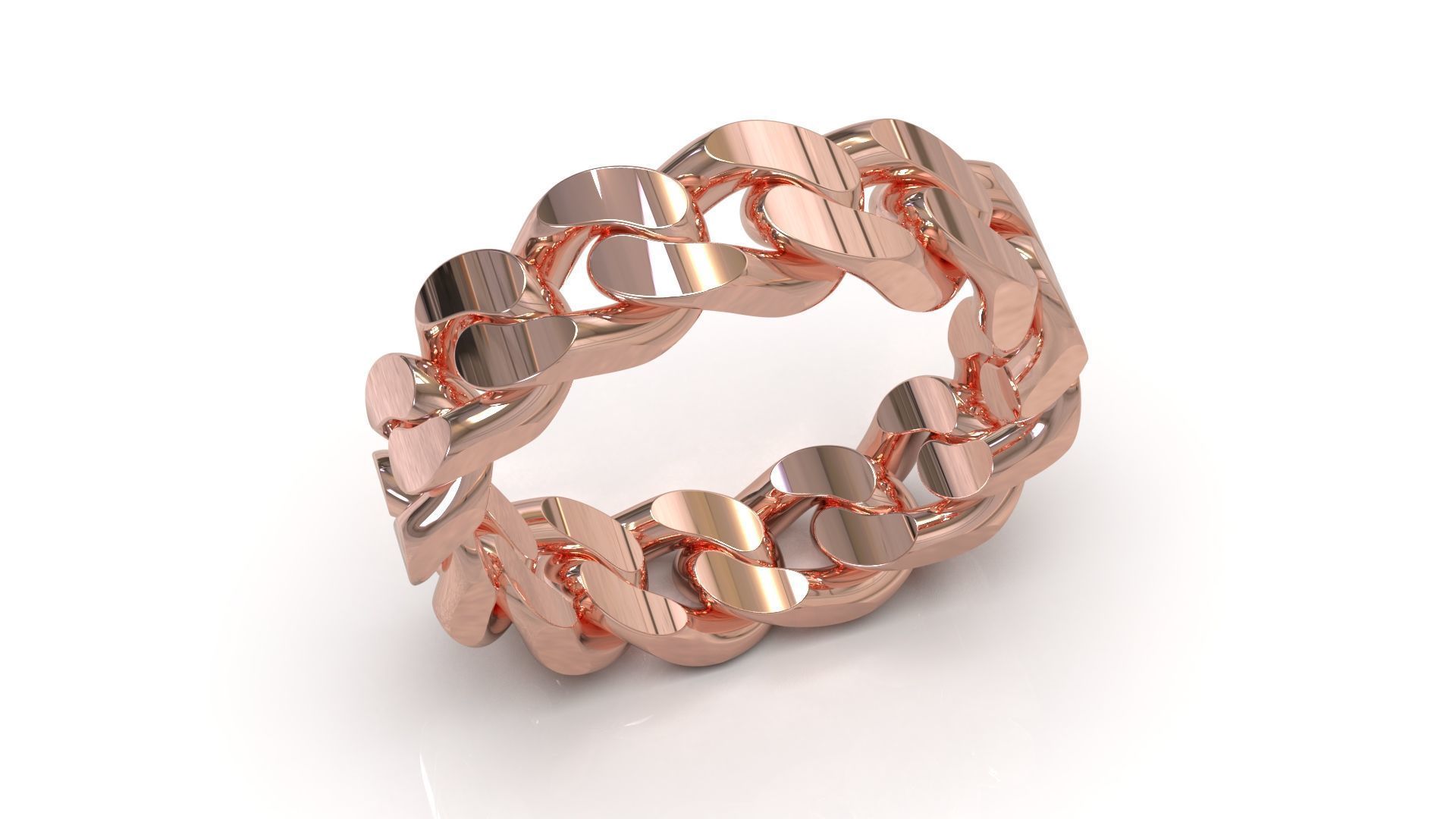 Cuban Chain Ring Wide 6mm 3D print model_10