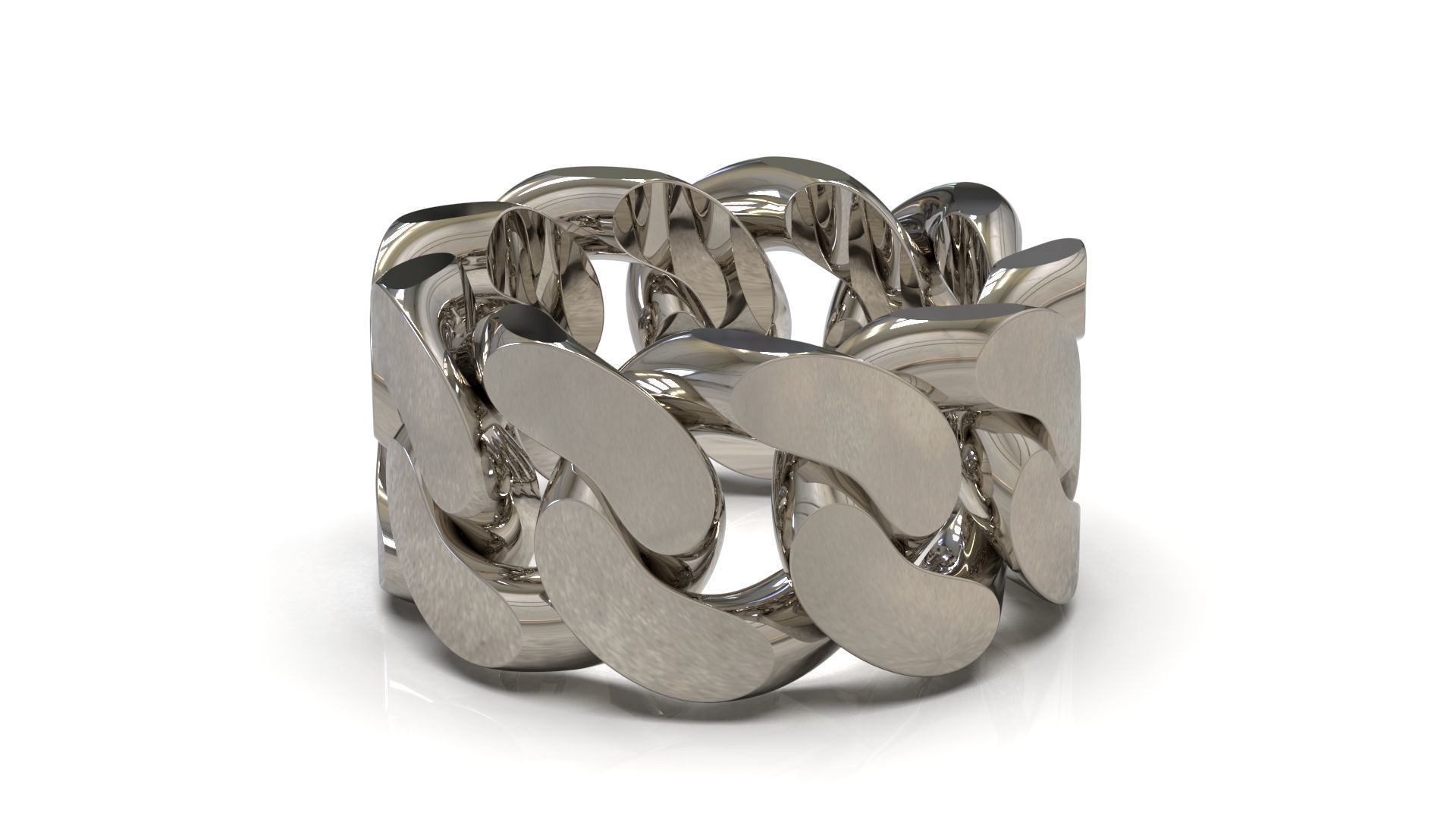 Cuban Chain Ring Wide 7mm 3D print model_2