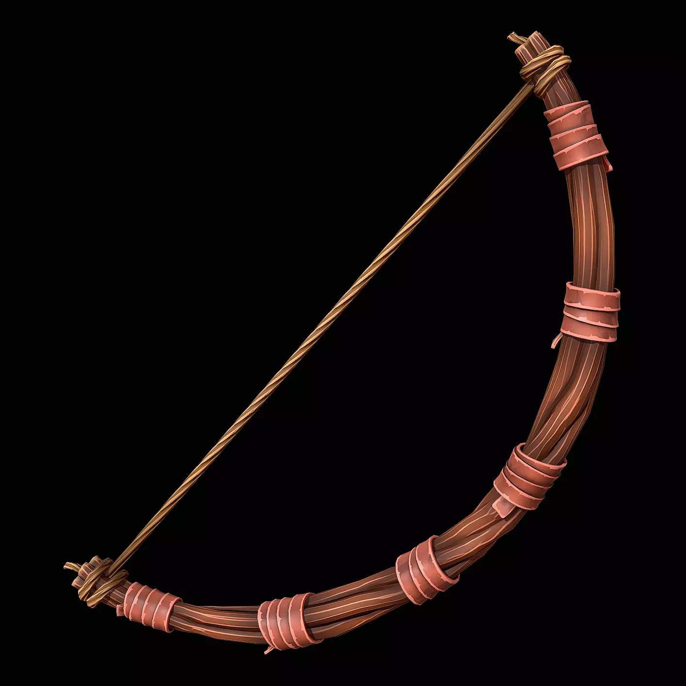 Stylized Bow Low-poly 3D model