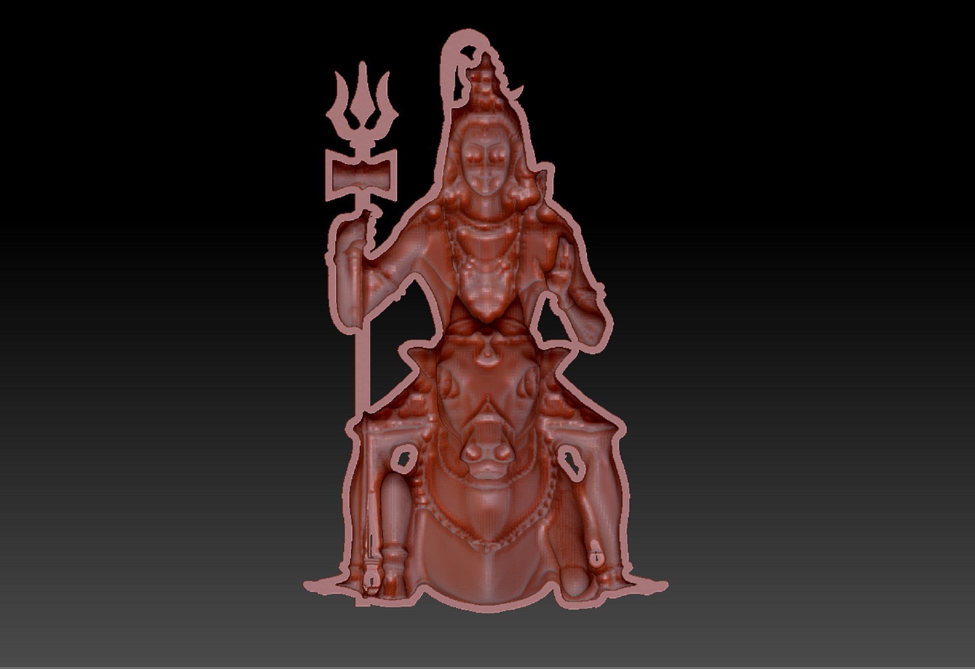 LORD SIVA WITH NANDI 3D print model_1