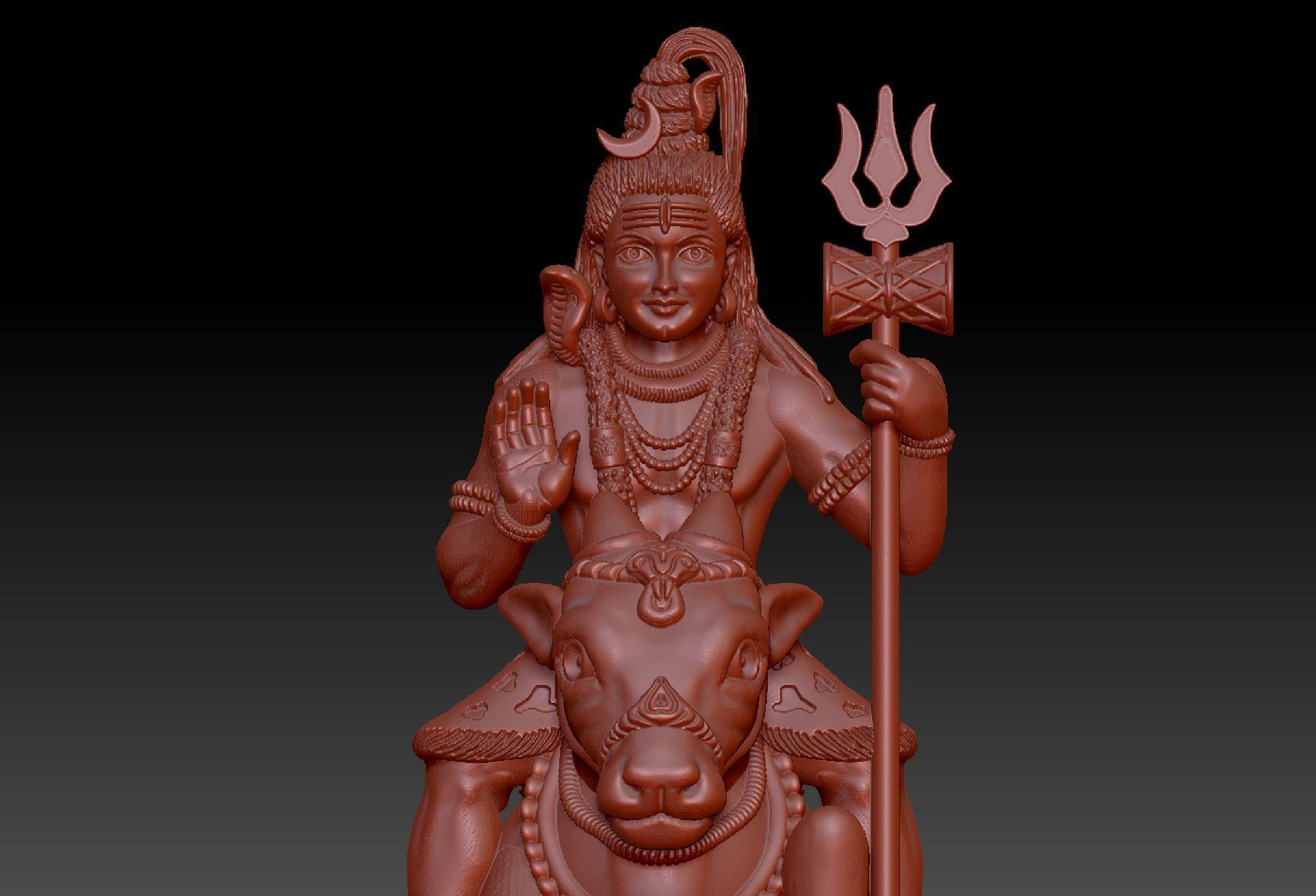 LORD SIVA WITH NANDI 3D print model_7