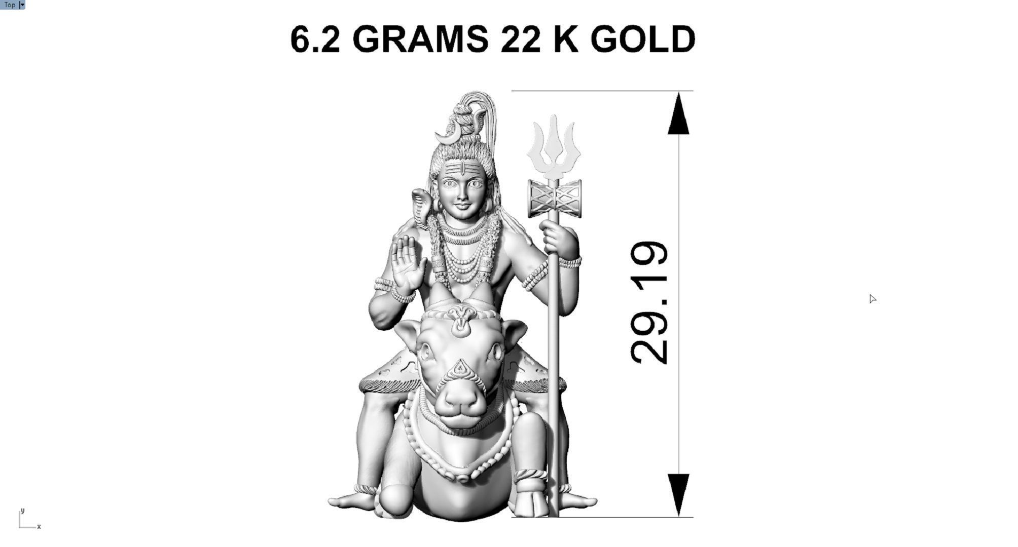 LORD SIVA WITH NANDI 3D print model_9