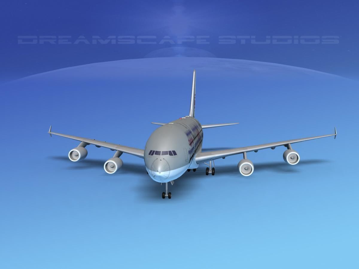 Airbus A380-800 Qatar 3D model_2