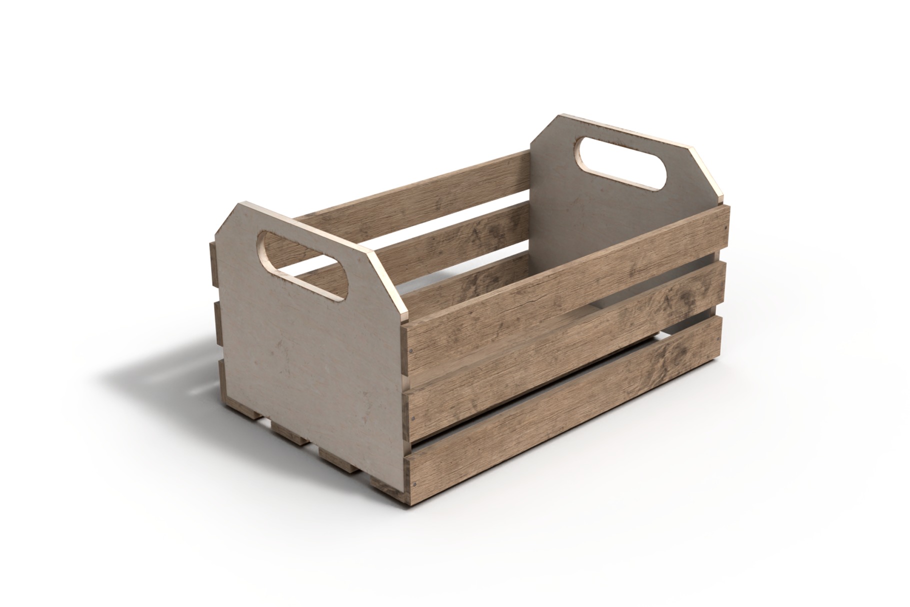 Wooden Crate 3D 3D model_1