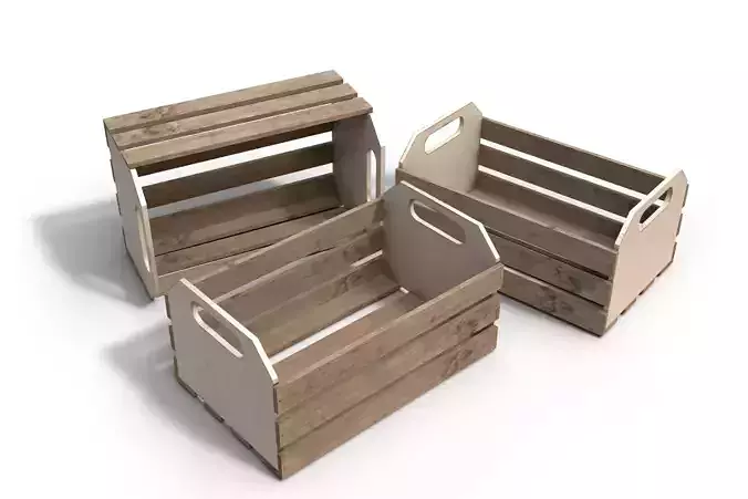 Wooden Crate 3D