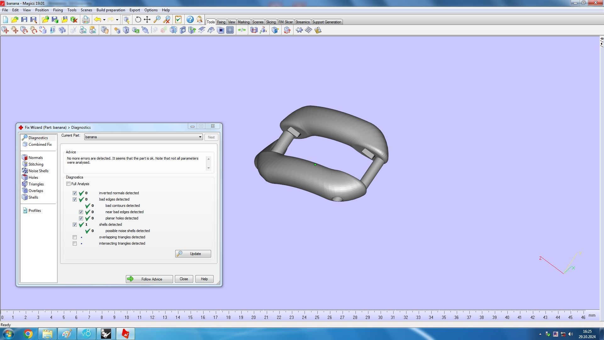 Paved Diamond Chunky Chain Ring 3D print model_14
