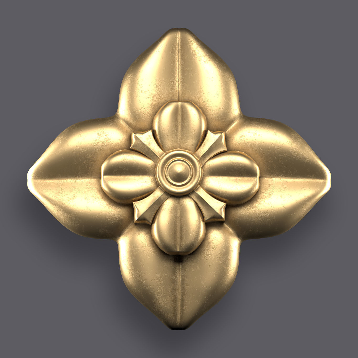 5 Flowers Ornamental Pack 6 3D model_1