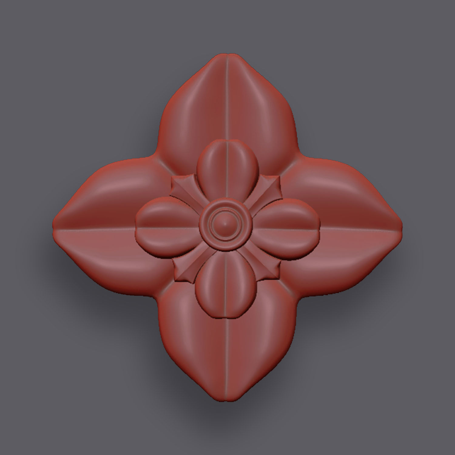 5 Flowers Ornamental Pack 6 3D model_13