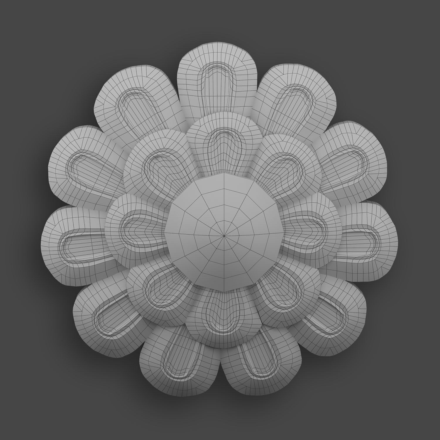 5 Flowers Ornamental Pack 6 3D model_22