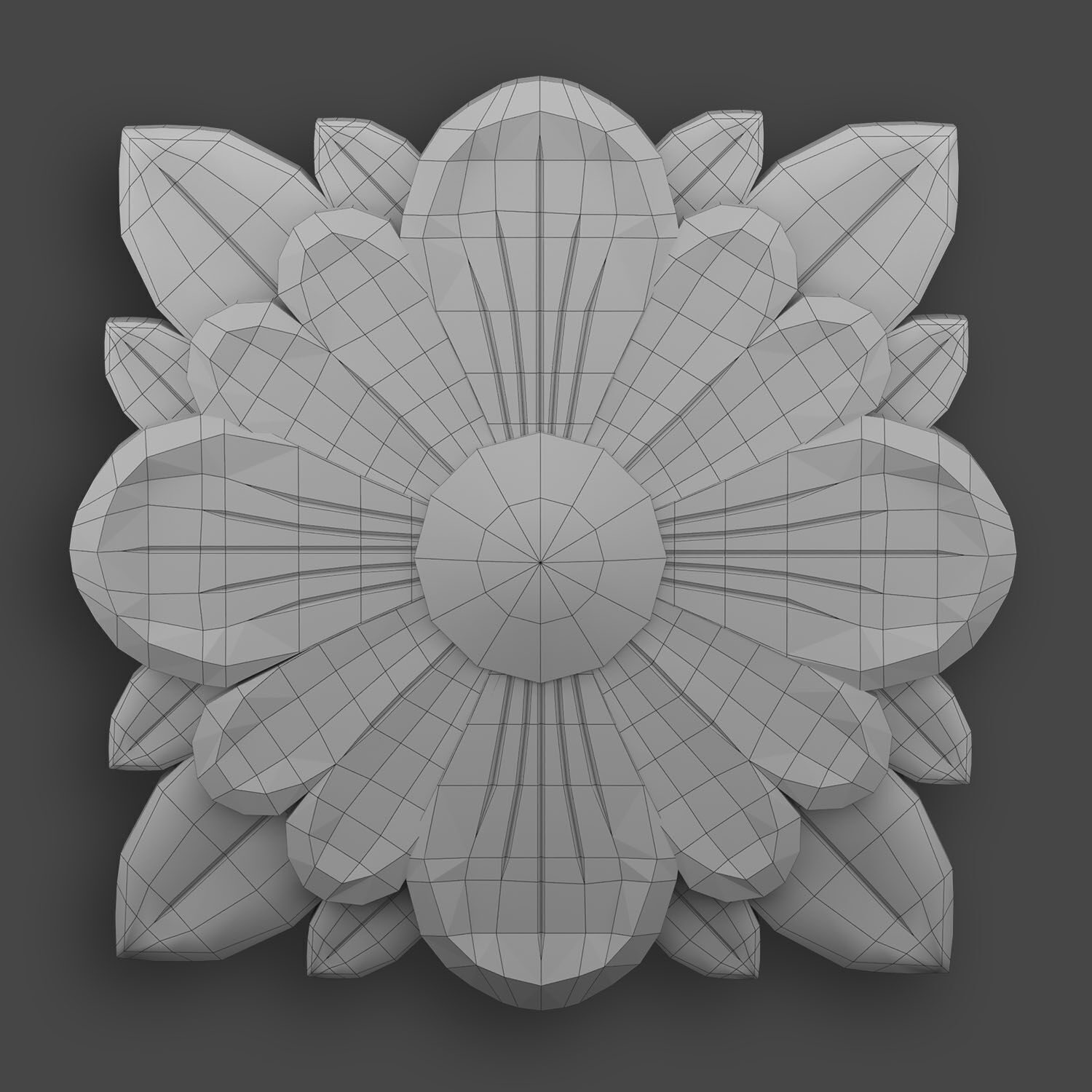 5 Flowers Ornamental Pack 6 3D model_20