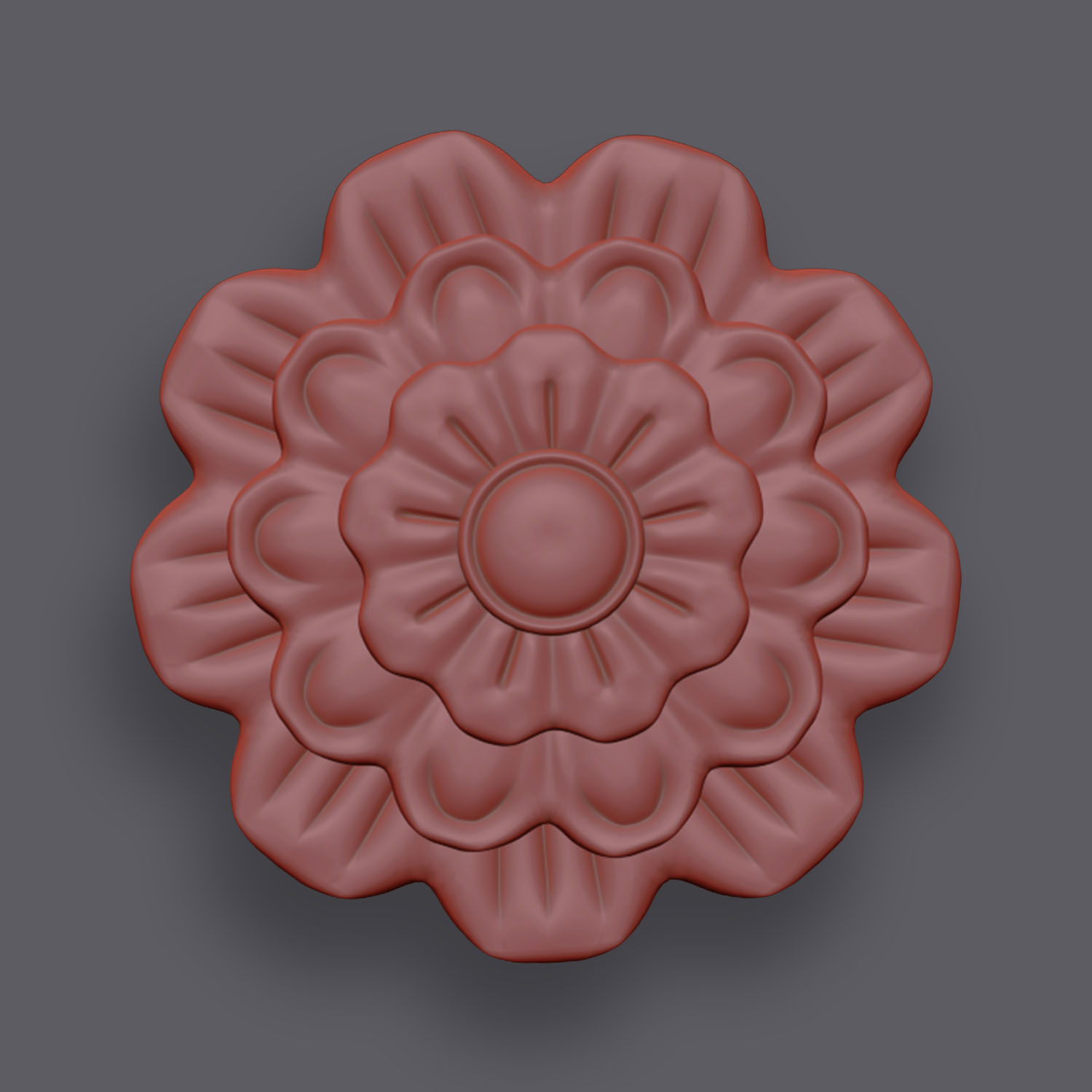 5 Flowers Ornamental Pack 6 3D model_15