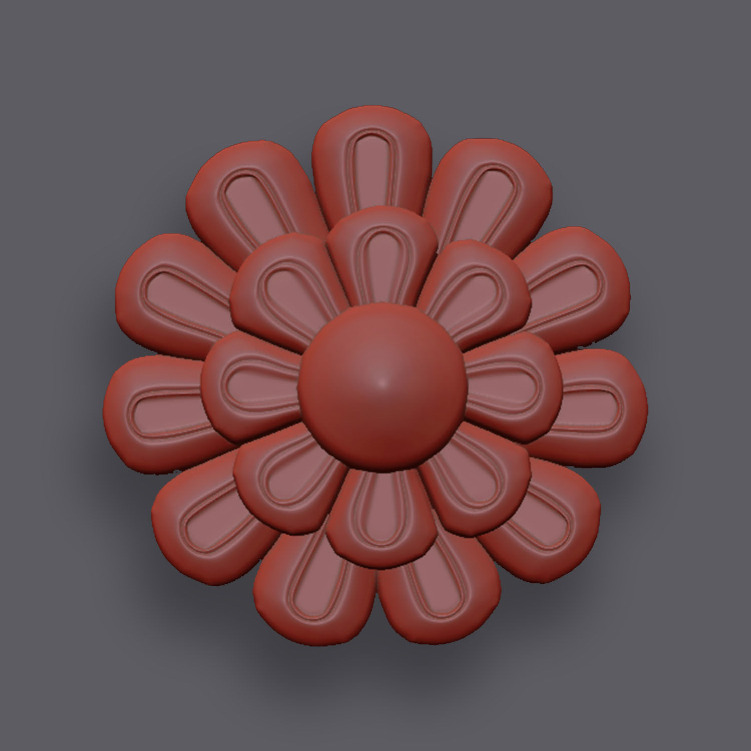 5 Flowers Ornamental Pack 6 3D model_16