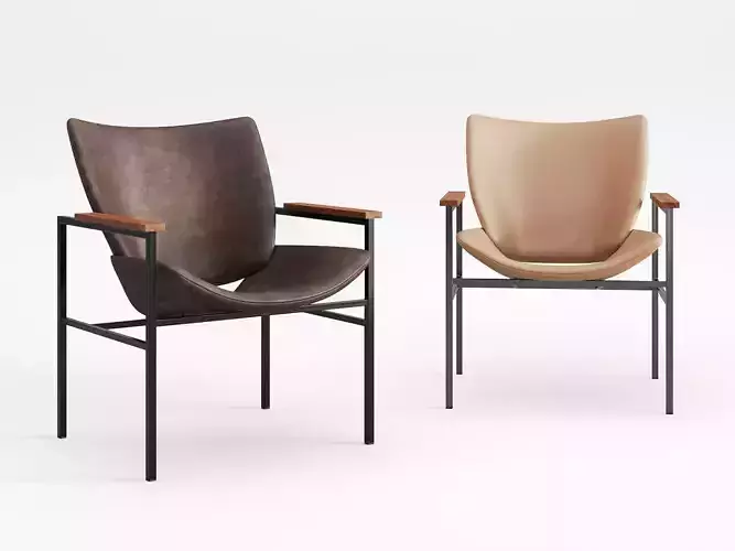 Shell Square Armlounge Upholstered