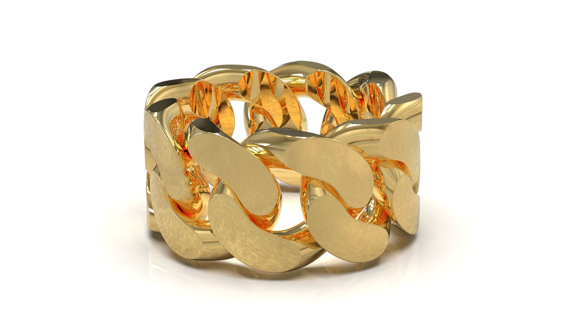Cuban Chain Ring Wide 8mm 3D print model_13