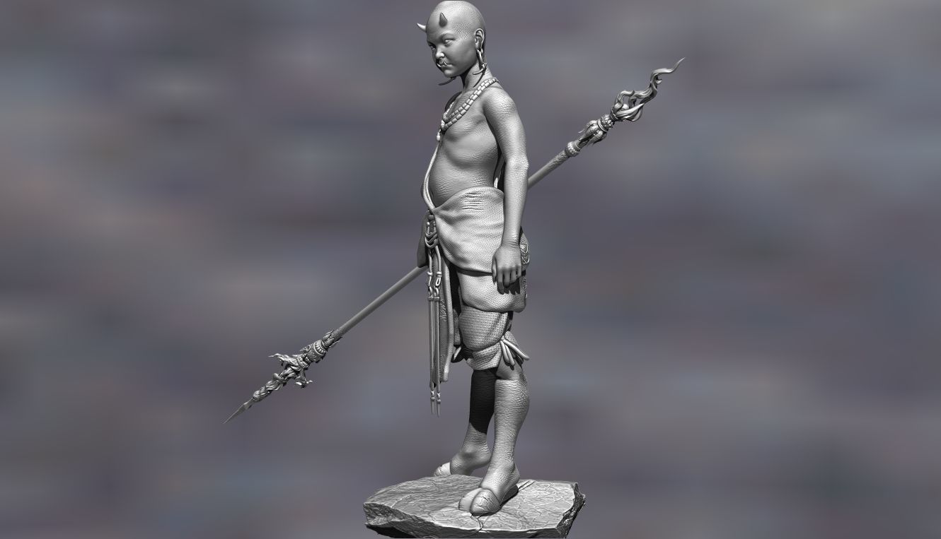 RED BOY-BLACK MYTH WUKONG STL 3D PRINT 3D print model_1