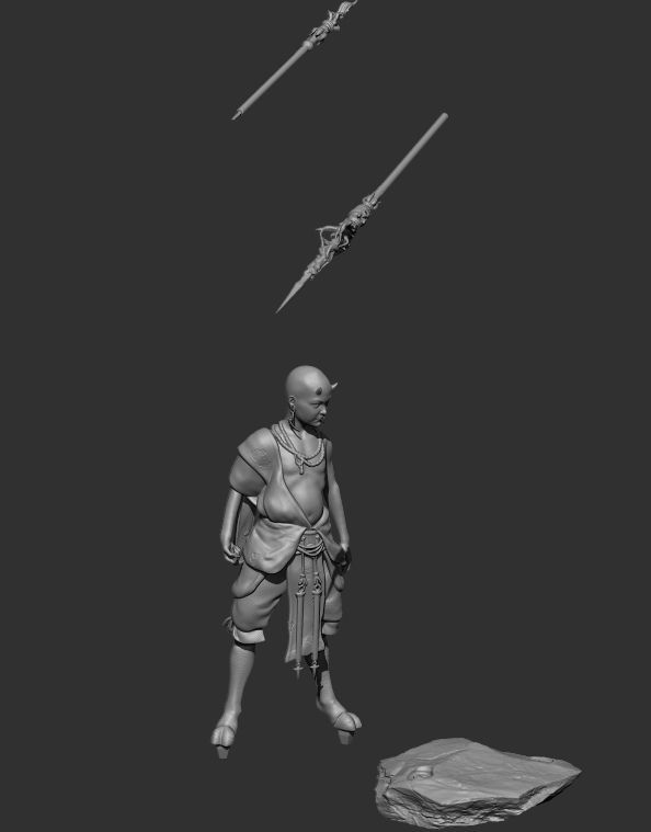 RED BOY-BLACK MYTH WUKONG STL 3D PRINT 3D print model_10