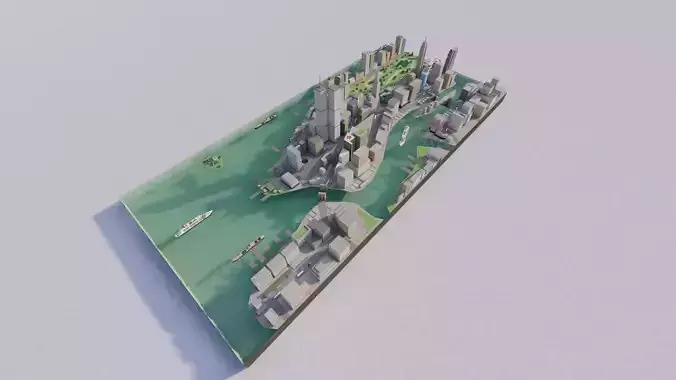 modern city- urban 3D model